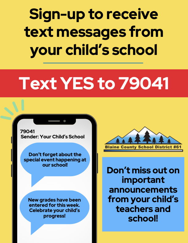  Sign up to receive text messages from your child’s school!
